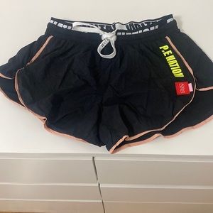 P.E Nation black nylon shorts size small